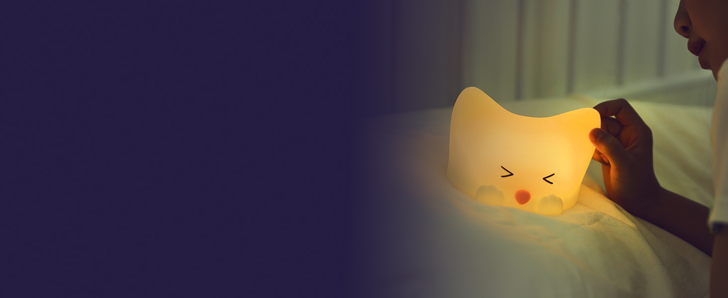Дитячий LED нічник MegaLight (Catty) — регульований сенсорний світильник для дітей та немовлят, USB-зарядка