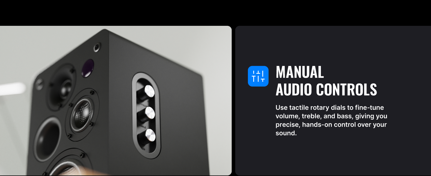 Активні Bluetooth-колонки Majority D100X 100W, вуглецеві драйвери, HDMI ARC, RCA, Optical, Phono, AUX, білі