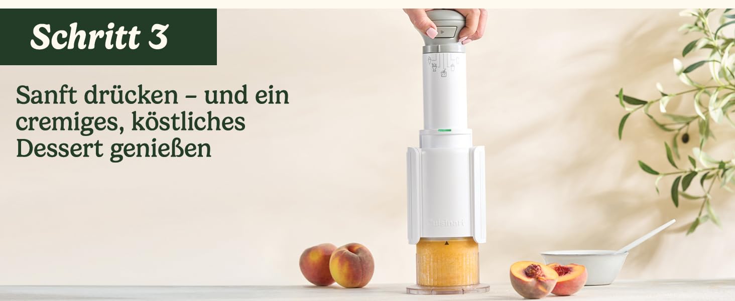 Морожениця Cuisinart FreezeEase з автоматичним охолодженням: морозиво, сорбет, заморожений йогурт - 3 режими, без попереднього заморожування, готовність за 40 хвилин, функція підтримки температури (біло-сіра)