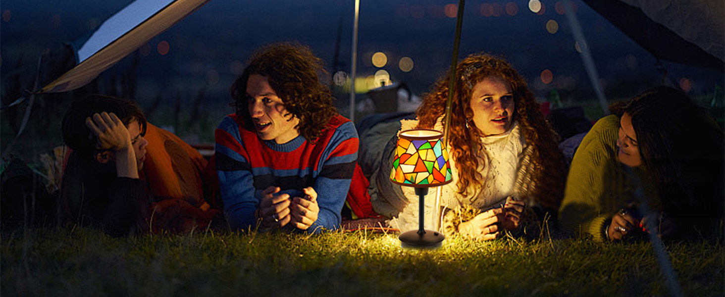 2 шт. Бездротові настільні лампи для обіднього столу з акумулятором 5200mAh, сенсорне регулювання яскравості, портативні лампи для ресторану, вітальні, спальні, бару, їдальні, нічники (багатобарвні, 2 шт.)