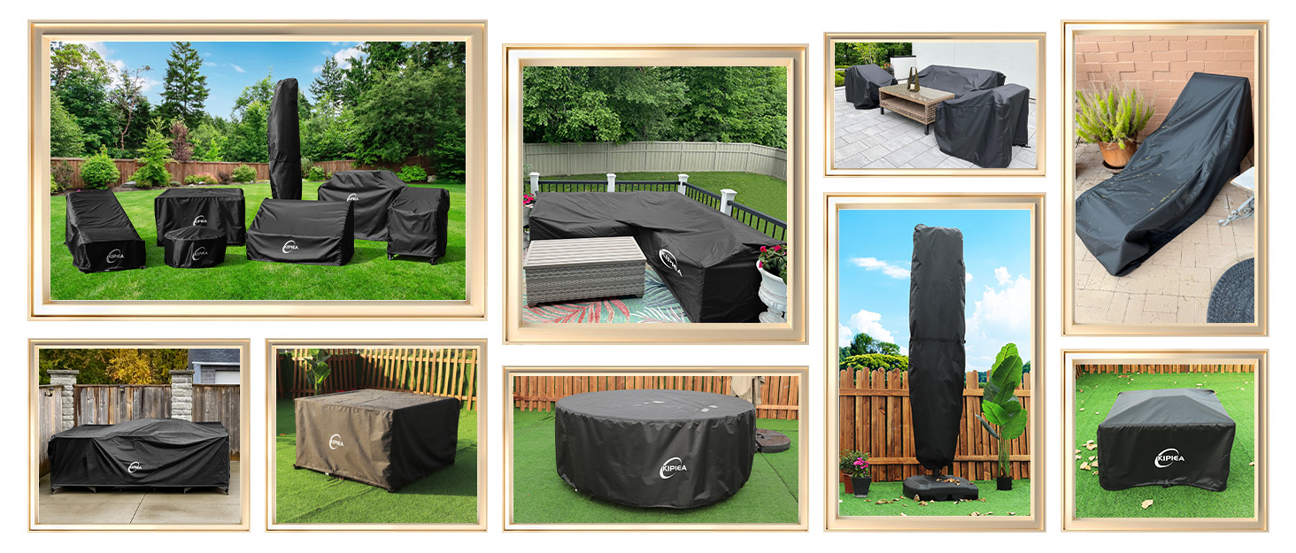 Чохол для садово-патіо меблів Kipiea, водонепроникний, прямокутний, 242x162x100 см