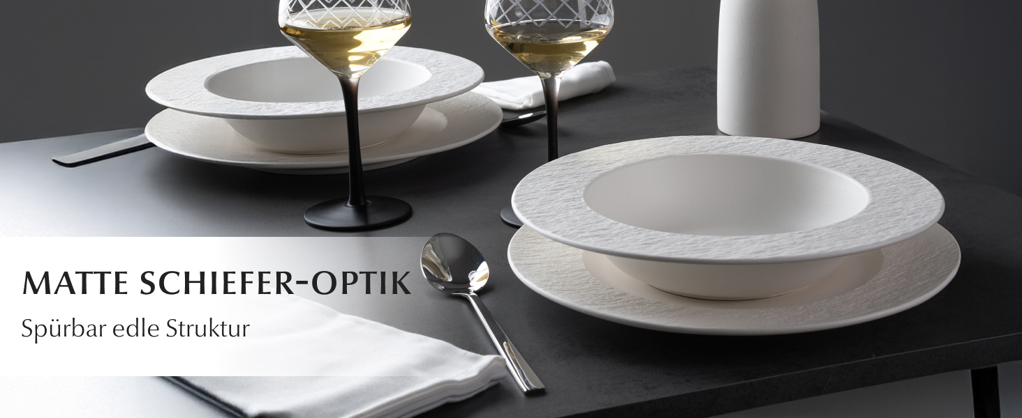 MIAMIO Набір посуду Oasis (20 предметів) - сучасний керамічний сервіз для 4 осіб (тарілки, супові тарілки)