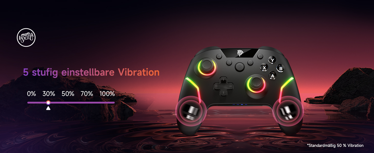 Бездротовий контролер EasySMX X20 з RGB підсвічуванням для PC, Switch, Android. 2 в 1 тригери, знімний джойстик, механічні кнопки, 6-осьовий гіроскоп, білий (чорний)