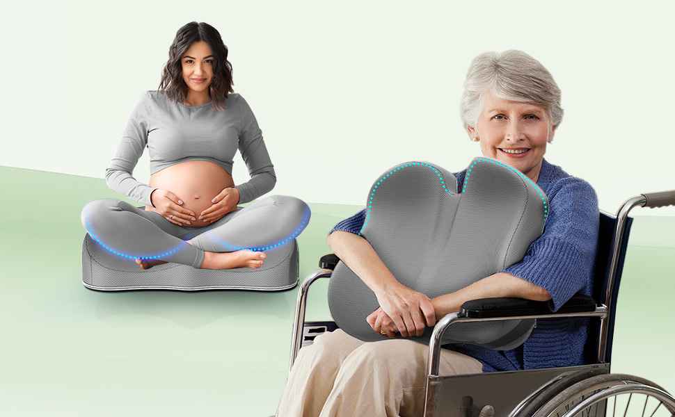 Подушка для сидіння з піни Memory Foam A-Pce: для офісного крісла, дому та авто, ергономічна, сіра