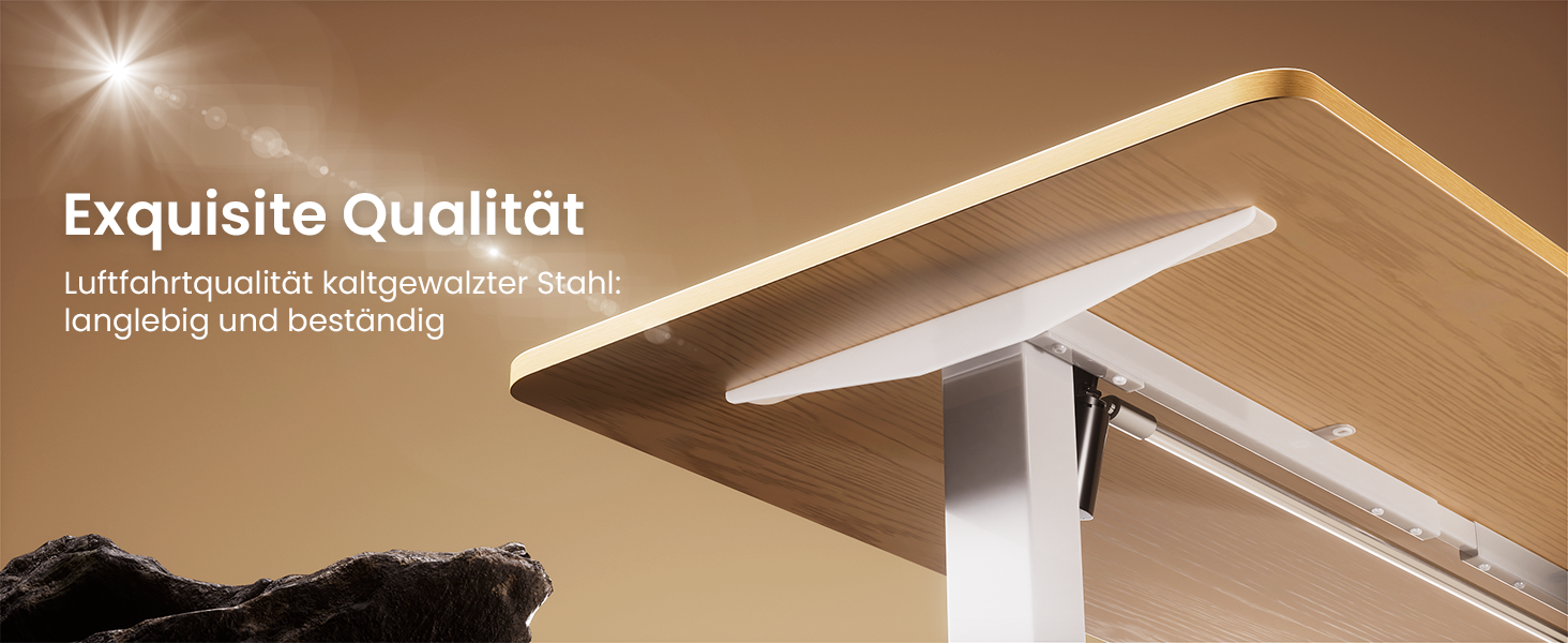 Електричний регульований стіл MAIDeSITe T1 Pro (білий) з 4-ма пам'ятями, міцний мотор та стійка металева база