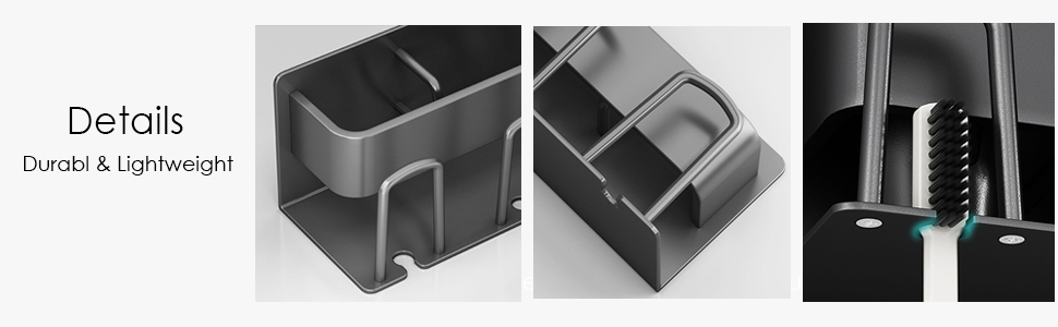 Тримач для зубних щіток у ванній кімнаті, 4 чашки, настінний без свердління, велика місткість, 4 слоти