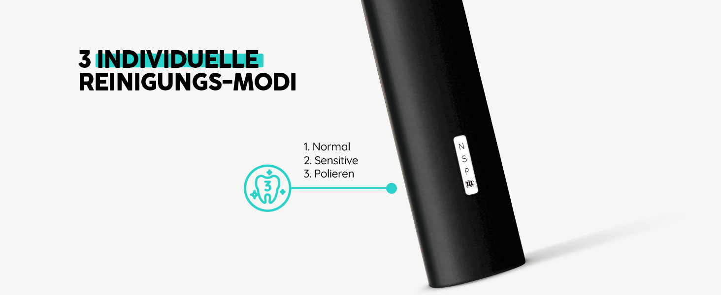 Електрична зубна щітка Happybrush Eco R2 - екологічна, з ротаційним механізмом, чорна, з 3 насадками та пастою. Рекомендовано експертами.