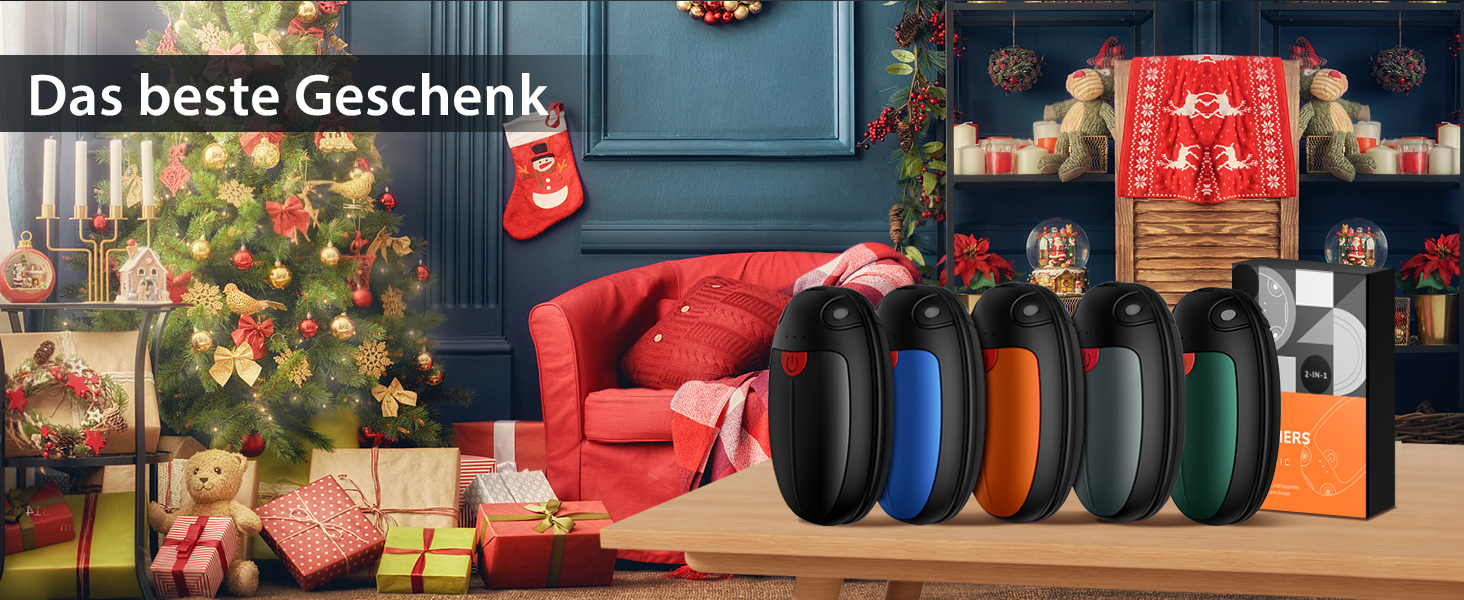 Електричні грілки для рук VTHW 2 шт. - перезаряджувані, USB, 20 годин тепла, 3 рівні температури, для спорту та артриту (Сірий)