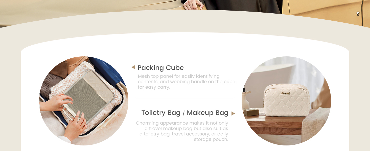 Спортивна сумка OVEVOOK для подорожей, жіноча, Weekender, для вихідних, дорожня сумка, сумка для дитини з косметичкою, відділення для взуття та мокрого одягу, водонепроникна, ручна поклажа для авіаперельотів, чорна (L, Beige 3er Set)