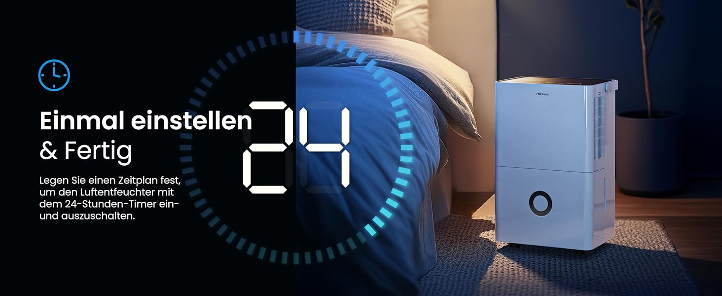 Про Бріз - Електричний осушувач повітря 30л/24г з Wi-Fi та мобільним додатком - датчик вологості, бак 4л, таймер, шланг для зливу - від вологи та плісняви