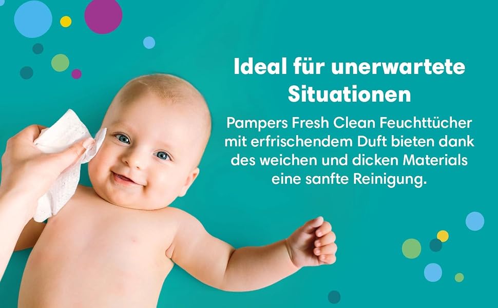 Вологі серветки для дітей Pampers Fresh Clean, 12 пачок по 52 шт (624 шт)