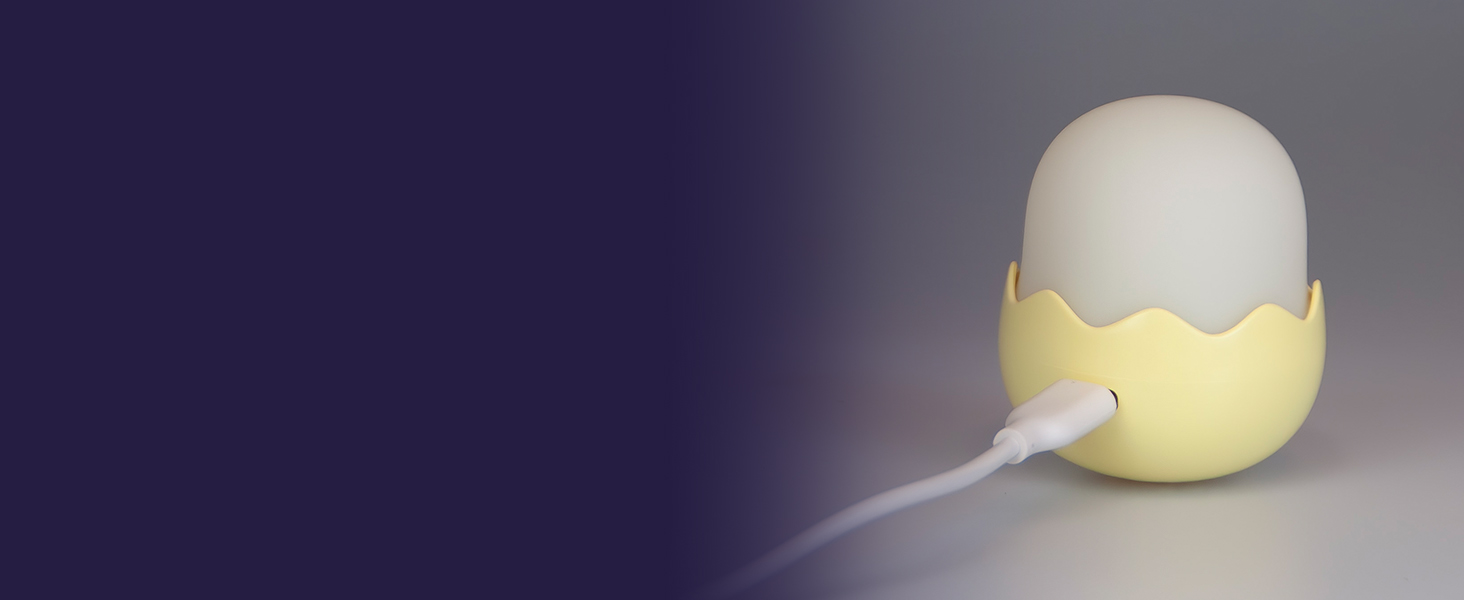Нічник дитячий LED MegaLight Eggy 3 шт. з USB зарядкою, диммер, безпечний для немовлят