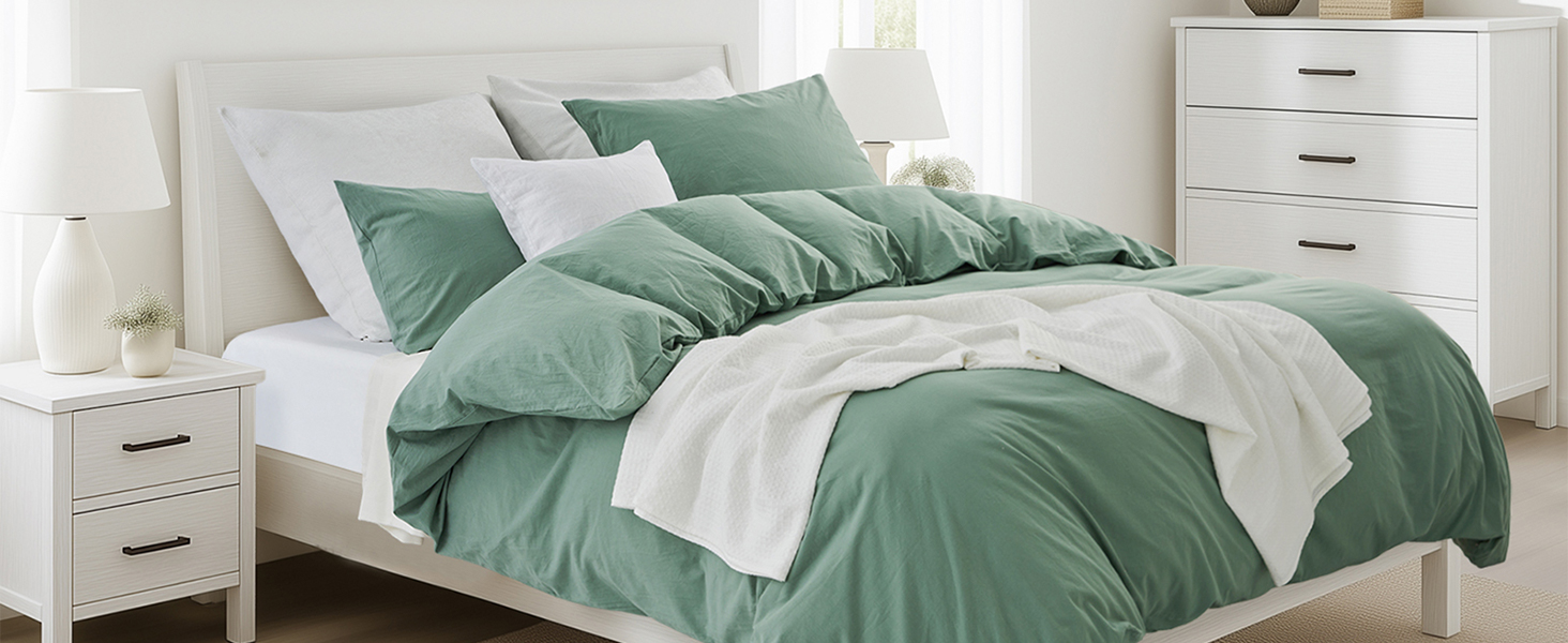 Комплект постільної білизни 200x220 з бавовни, бежевий, суперм'який, 100% бавовна, випрана, з льоноподібною текстурою, ÖKO-TEX, комплект 3 шт. (200x220 + 2 x 80x80)