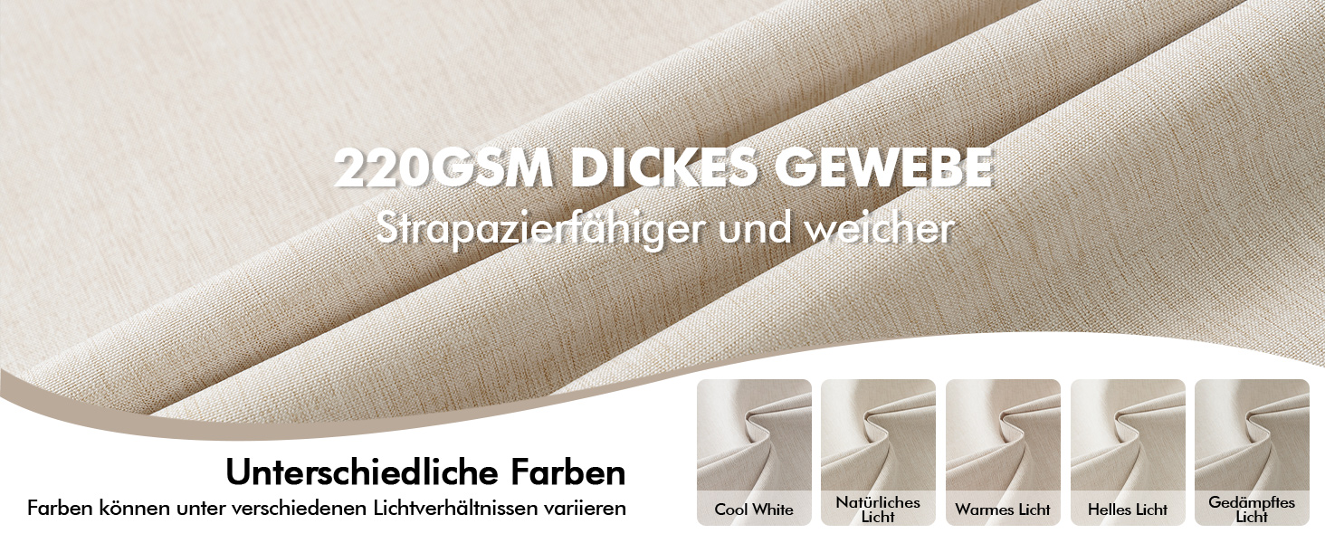 Шторка для душу MIULEE 120x200 см, льонова текстура, бежева, з чорною окантовкою, водонепроникна, антигрибкова, з 8 кільцями, для ванної кімнати