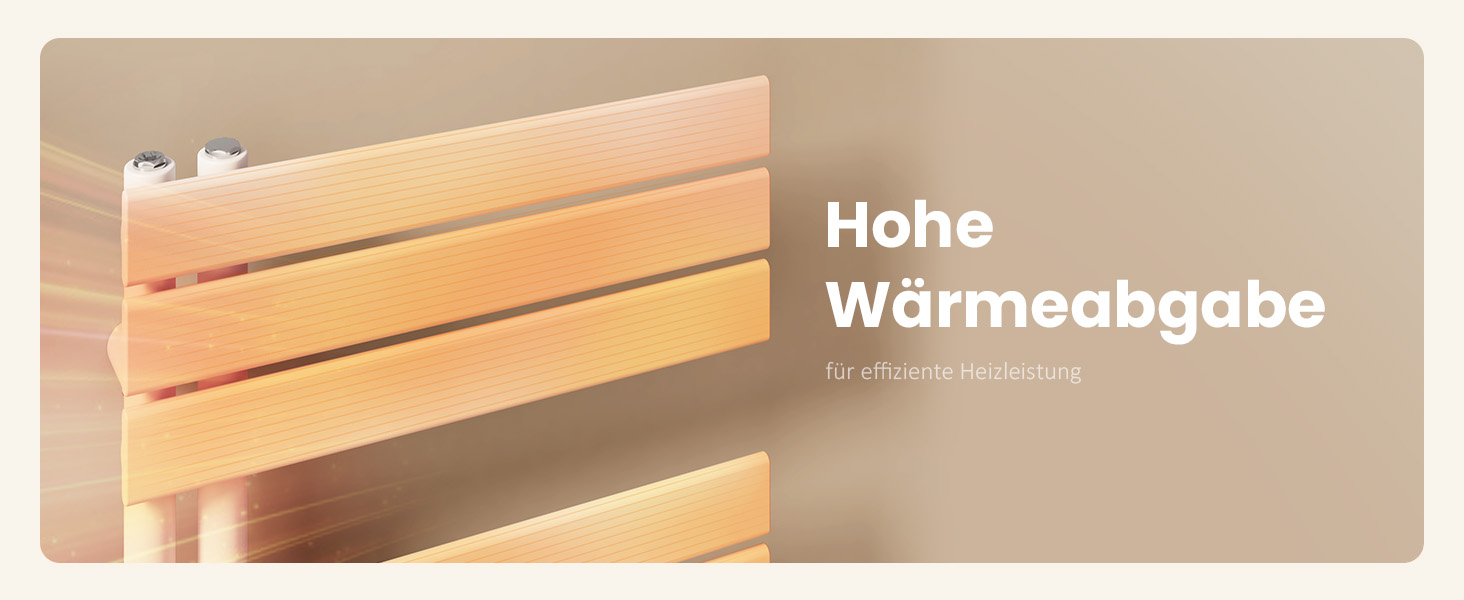 Електричний рушникосушар EMKE з термостатом, 1320x500 мм, білий, 800W