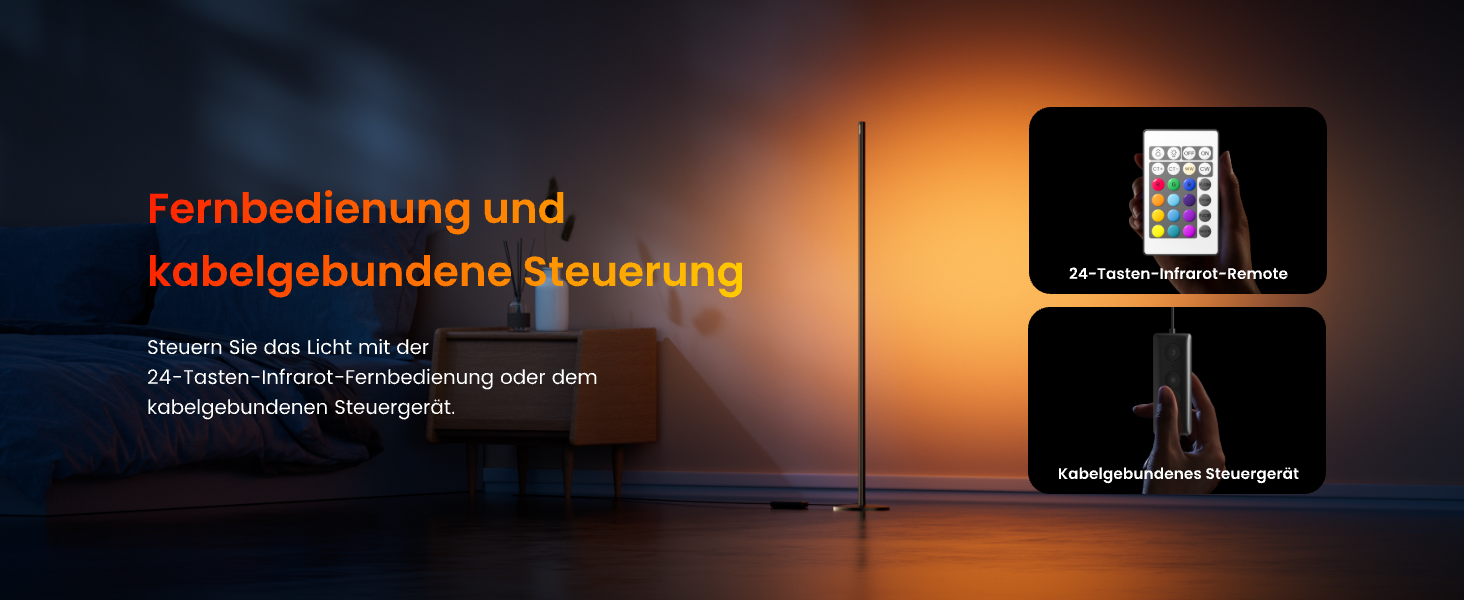 SwitchBot Matter Підлоговий світильник для вітальні та спальні, RGBWW, димування, Apple Home, Alexa, Google Home, керування через APP, музичні та сценні режими, чорний