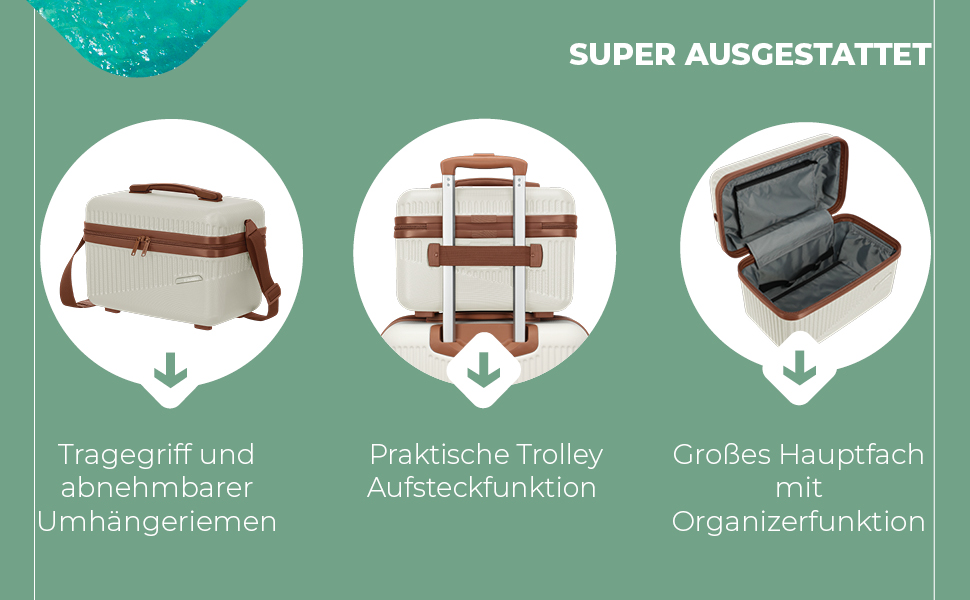 Набір валіз Travelite Bali 3 шт. (L/M/S) з ABS-пластику, зелений: міцні валізи з TSA-замком