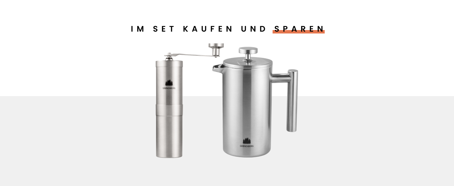 French Press Groenenberg: термо-кавоварка френч-прес з функцією підігріву, 1 літр