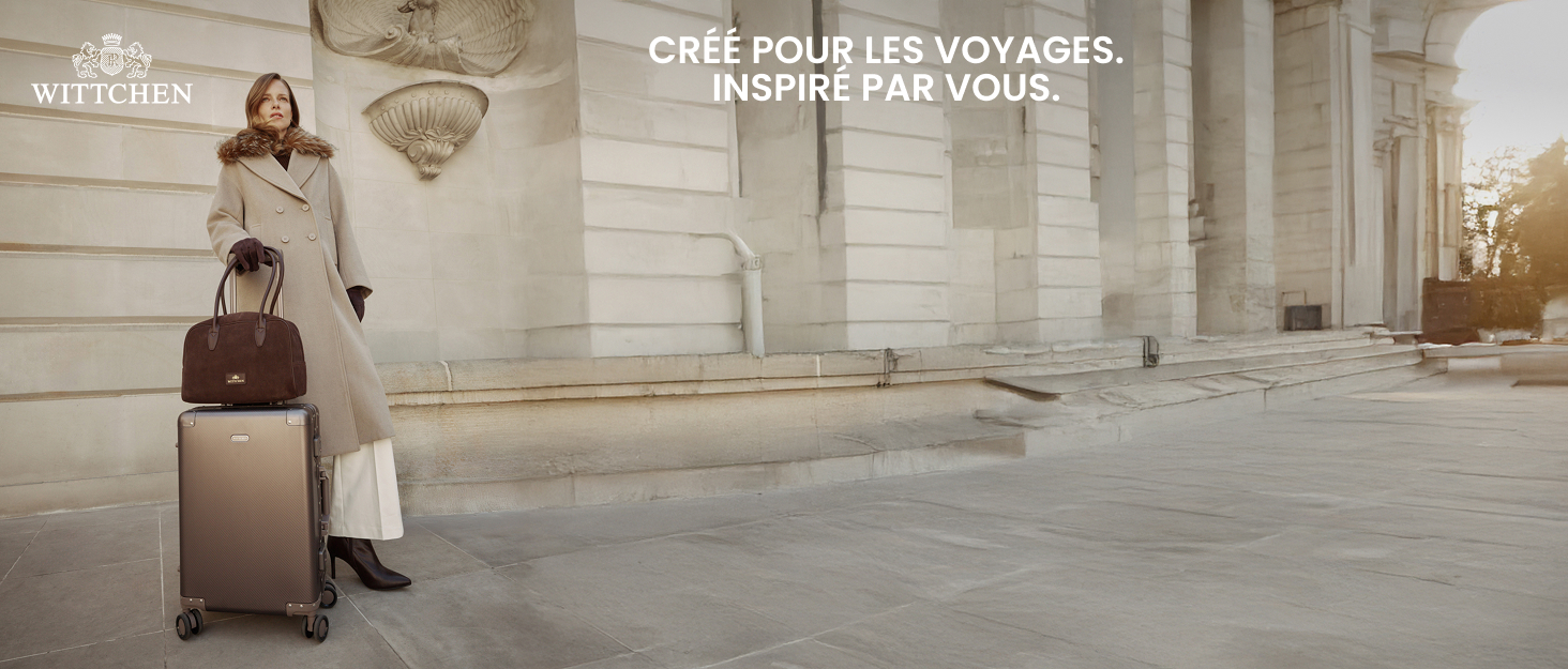 Набір валізWITTCHEN 3в1: велика, середня, маленька. Жорсткий корпус ABS, 4 колеса, кодовий замок. Підходить для Lufthansa, Eurowings, Ryanair, Condor. Бежевий колір.