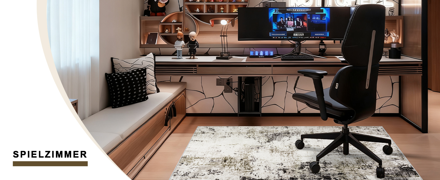 Килимок для підлоги під стілець для твердої підлоги Бохо, килимок під стіл для твердої підлоги, антиковзний килимок для офісного стільця (90x120 см, Тауп)