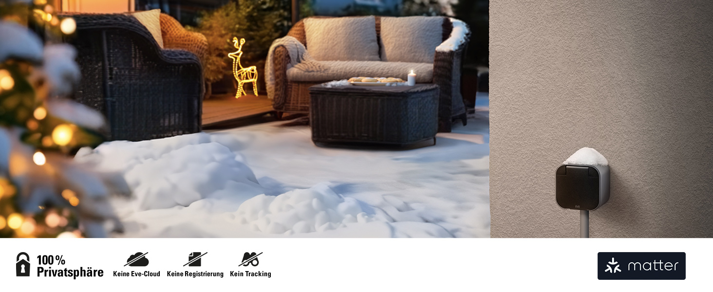 Розумна система поливу Eve Energy Outdoor (Matter) з керуванням через додаток/Siri для саду/балкону, без хаба, сумісна з розподільниками