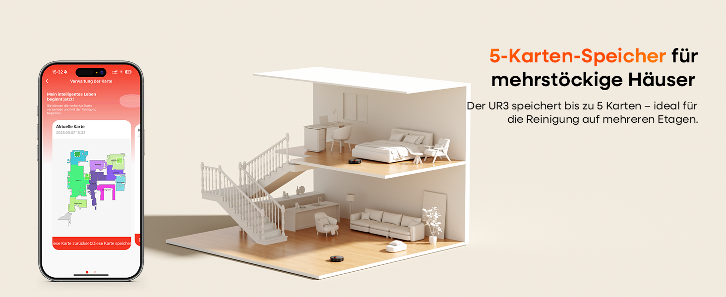 Робот-пилосос з функцією миття 5000Pa, потужний робот-пилосос з базою для самостійного очищення 3.5L, час роботи до 180 хвилин, навігація LiDAR, для збору шерсті тварин та прибирання килимів, керування через додаток, чорний
