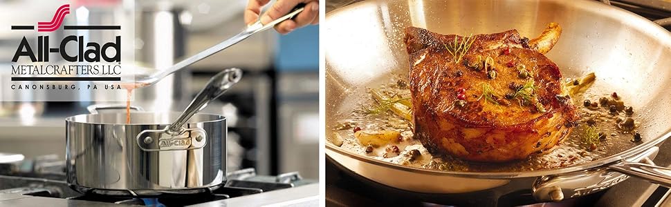 Набір сковорідок All-Clad D3, нержавіюча сталь, 25.4 см та 30.5 см, сріблястого кольору