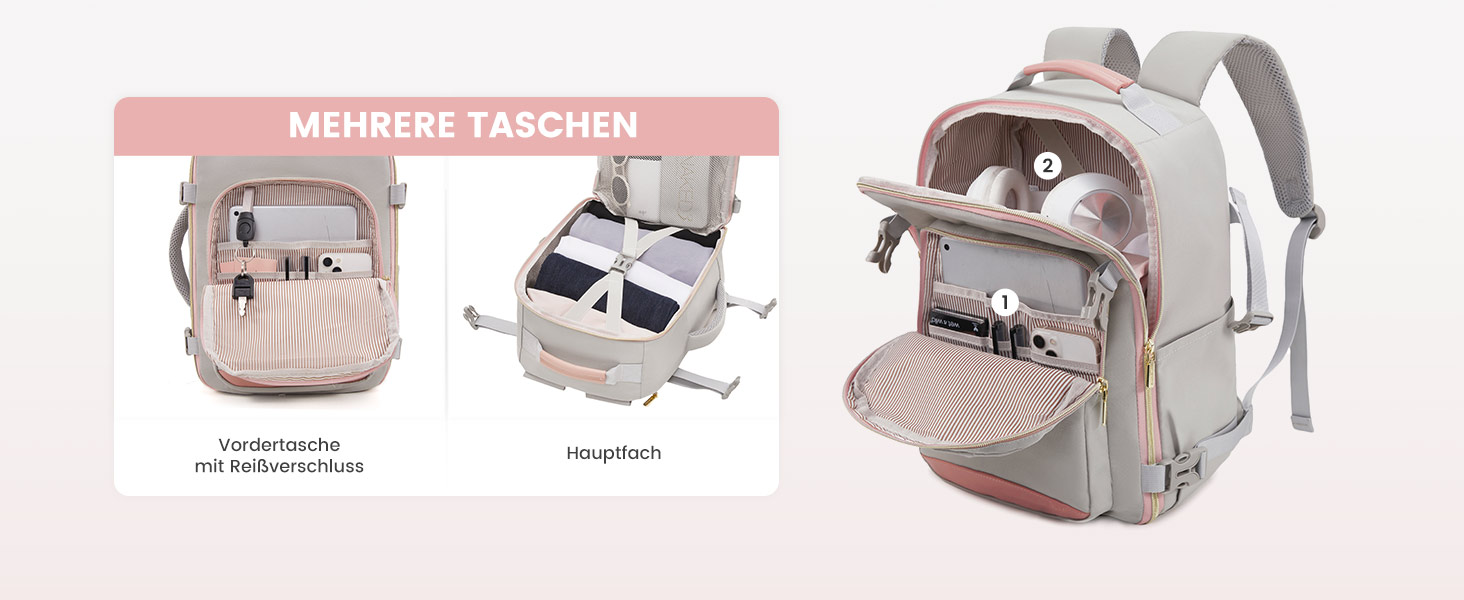 LOVEVOOK Рюкзак ручної об'єм Ryanair, 40x20x25 см, для ноутбука 13.3