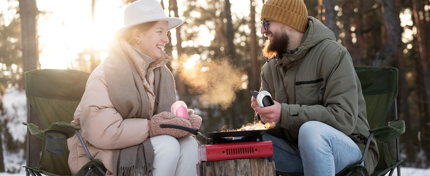 Електричні грілки для рук BOSONER 2 шт. 6000mAh USB, портативні, для чоловіків та жінок, чорні