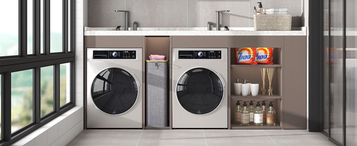 Кошик для білизни Lifewit з кришкою, вузький, складний, 75л, бамбук, сірий