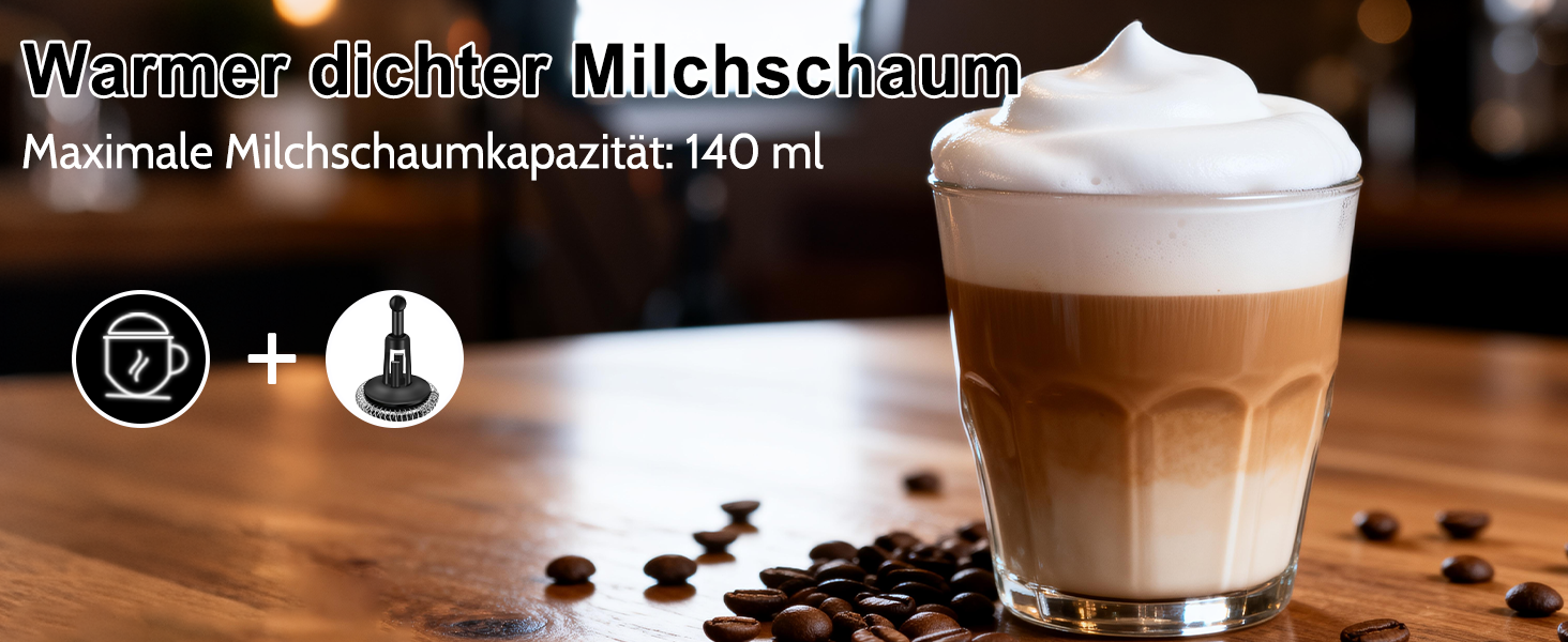 Електричний піноутворювач молока 4-в-1 з контролем температури для капучино та лате