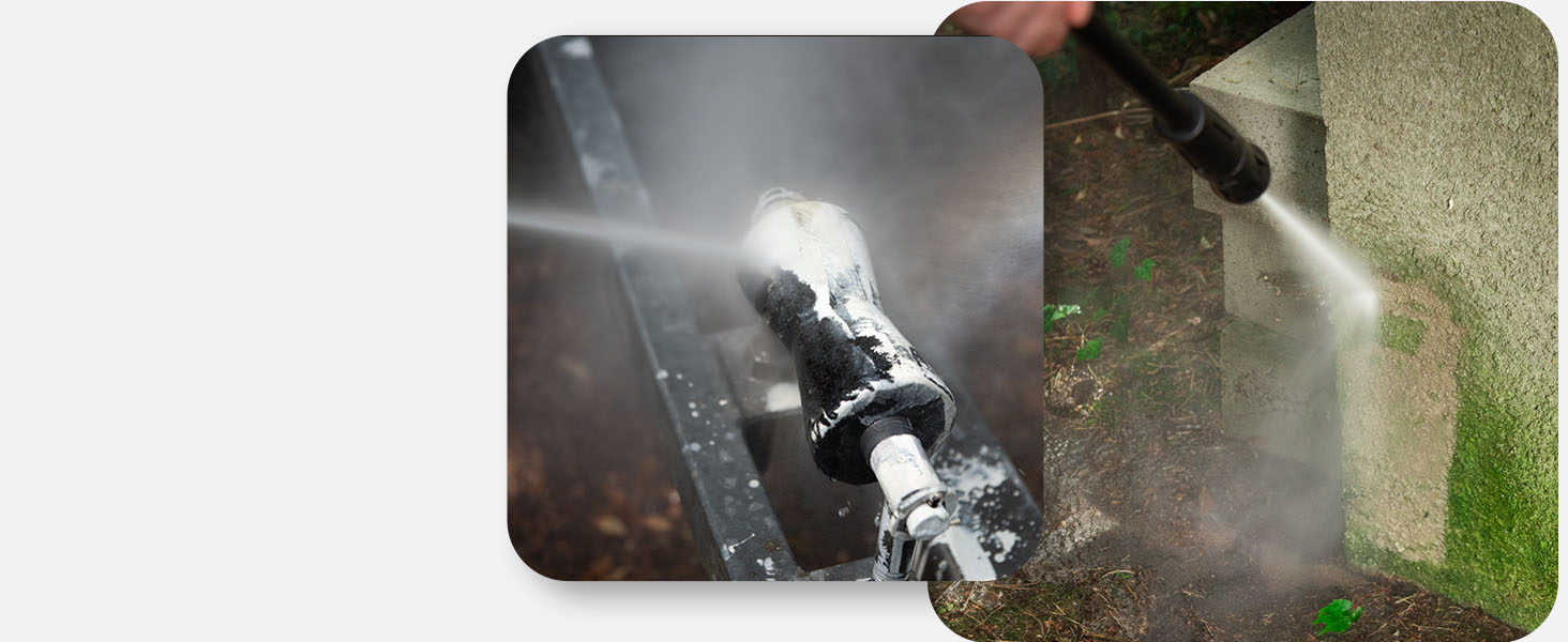 Високотискний мийник LEHMANN Hudson з алюмінієвим насосом, 1800 Вт, макс. 220 бар, продуктивність 450 л/год, комплектація: щітка для тераси, піногенератор, щітка для дисків, ідеальний для миття автомобілів