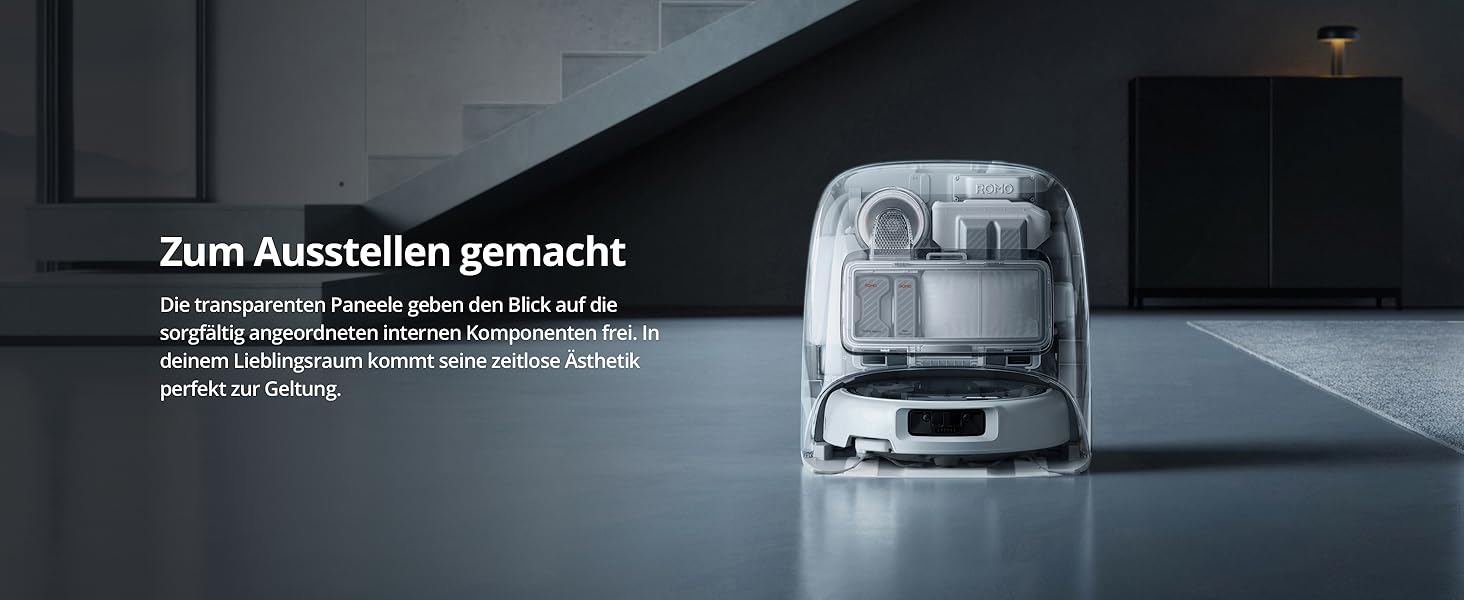 Робот-пилосос DJI ROMO S з функцією миття підлоги, 25000 Па потужність всмоктування, розпізнавання перешкод рівня дрона, два роботизовані руки, 200 днів без обслуговування, автоматичне очищення та сушіння моп-насадки (DJI ROMO P (версія з баком для води))