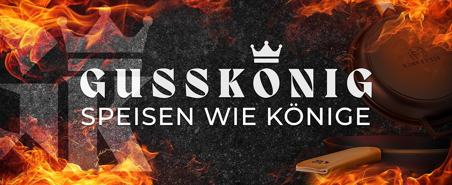 Нідерландський горщик 2в1 з чавуну 4.8л & сковорода з чавуну 1.8л - Набір нідерландського горщика з подвійною функцією - з кулінарною книгою та аксесуарами для барбекю, кемпінгу та кухні - 30 років гарантії (2в1 сковорода)