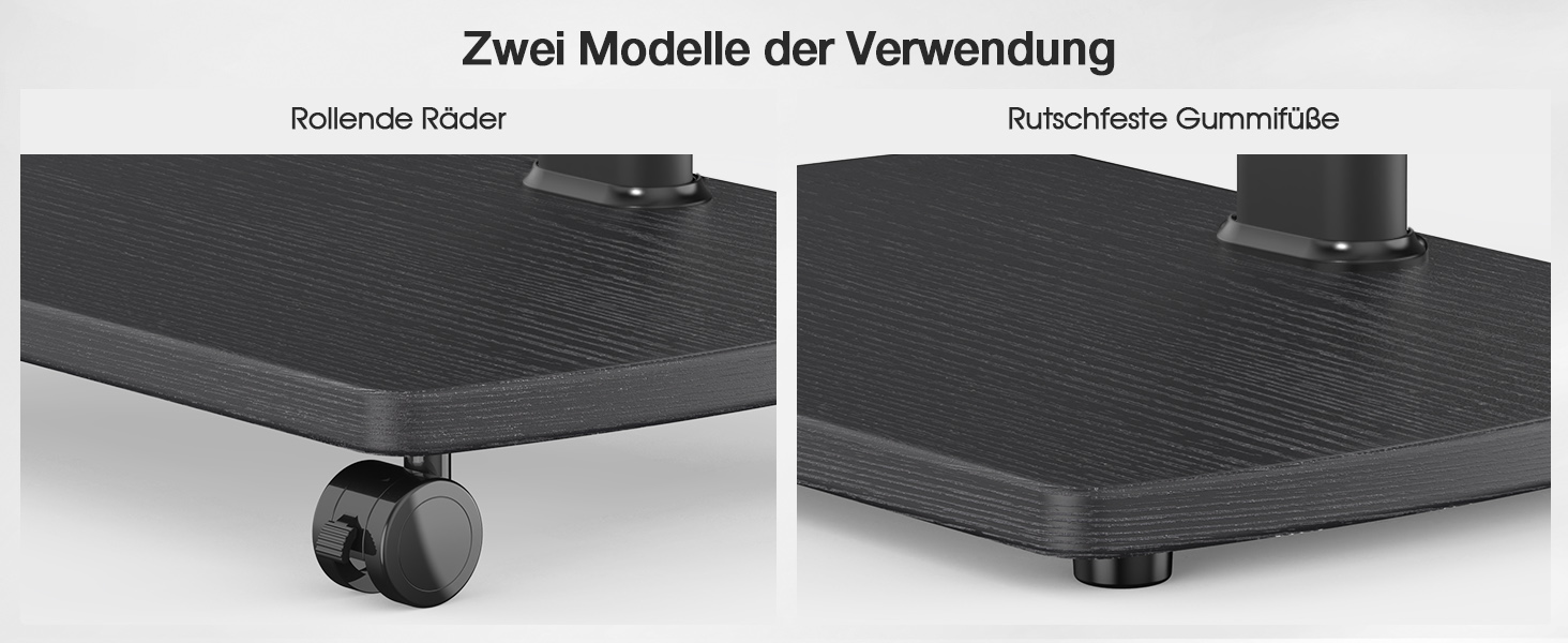 Підставка для телевізора на колесах з полицею, чорна, поворотна, регульована по висоті, VESA 400x400, для телевізорів 32-65 дюймів