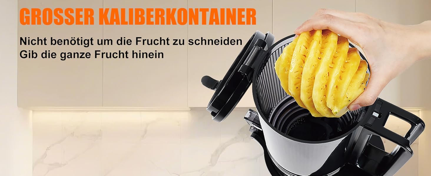 Charmline Slow Juicer: повільний соковитискач для фруктів та овочів, 1,8л, легке очищення