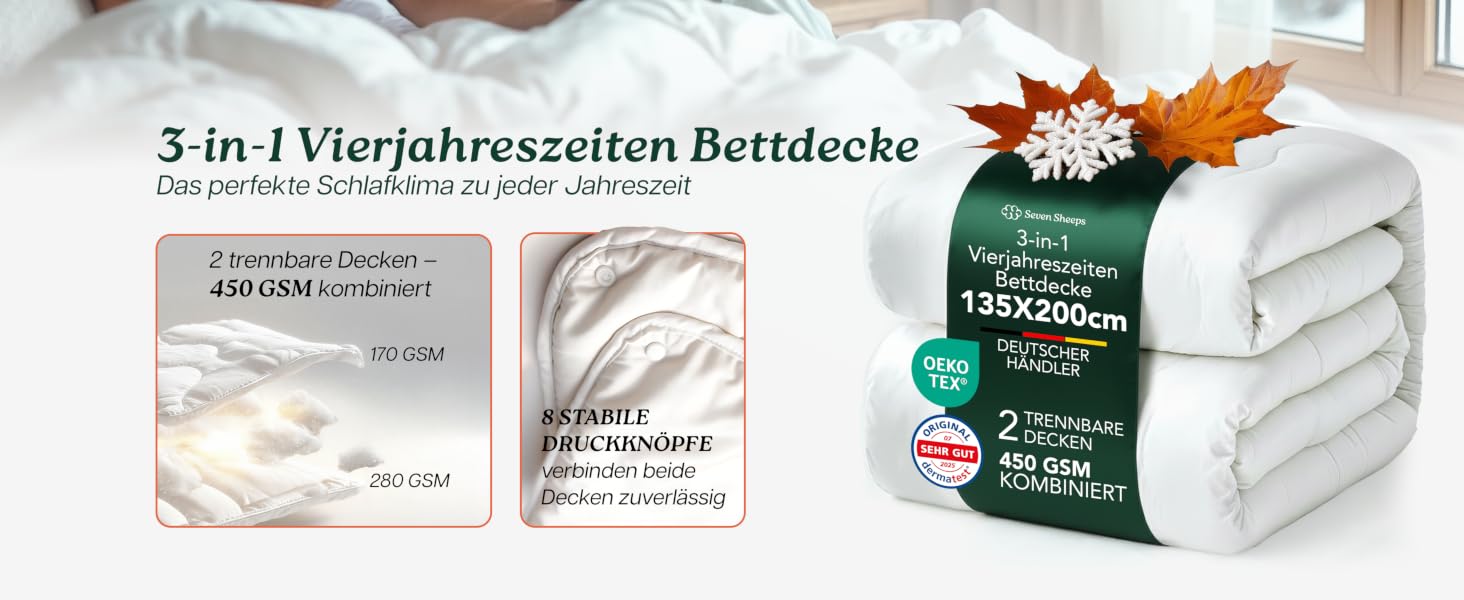 Літня ковдра Premium Duvet 135x200 см, гіпоалергенна всесезонна ковдра для сну