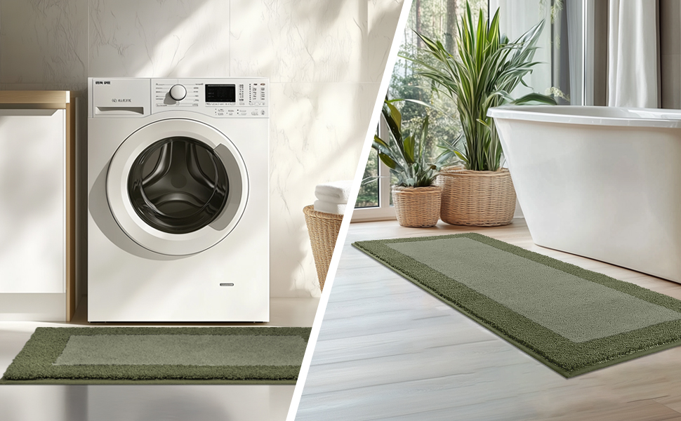 Килимок для ванної кімнати з антиковзаючим покриттям, 50 x 76 см, колір шалфейний