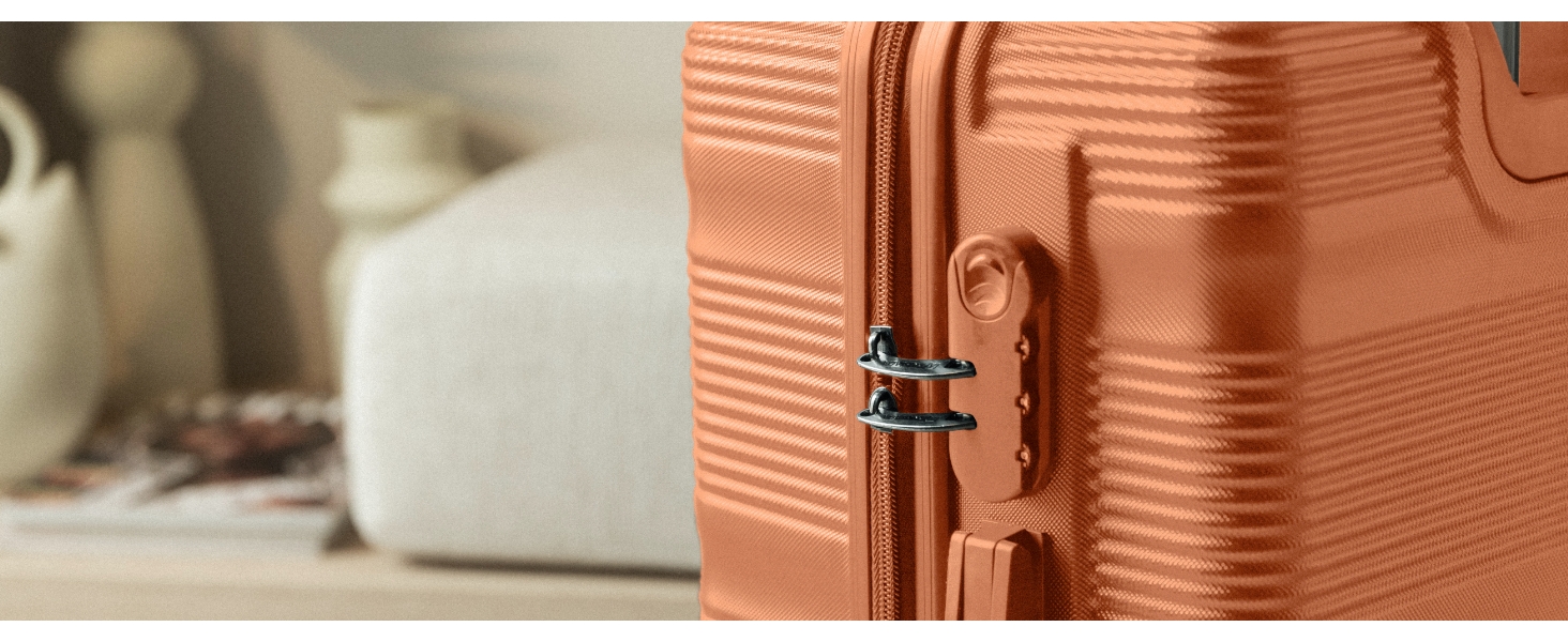 Набір валіз NUMADA Upfly T10 3 шт. (55x40x20, 66x44x26, косметичка). ABS, помаранчевий