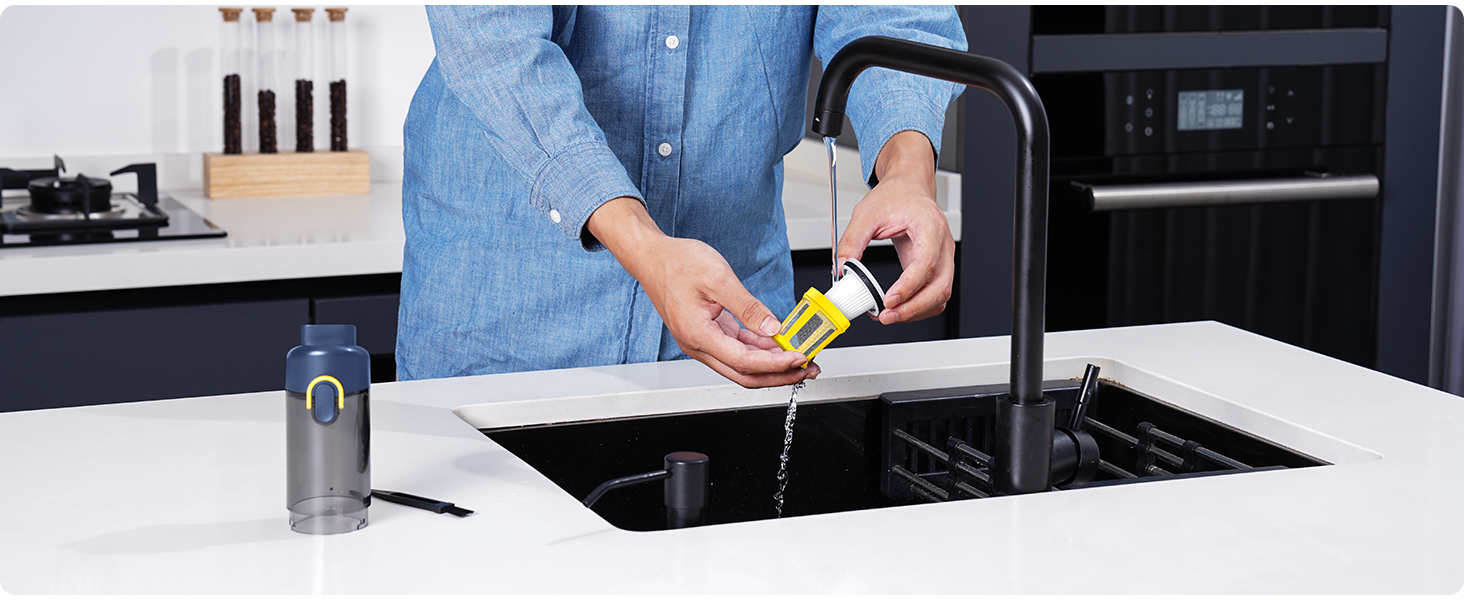 Аккумуляторний автомобільний пилосос Fanttik Slim V8 APEX, портативний ручний міні-пилосос 4-в-1 RobustClean™, 19000 Па/45 AW, 2 режими всмоктування, для авто, офісу та клавіатур (Синій)