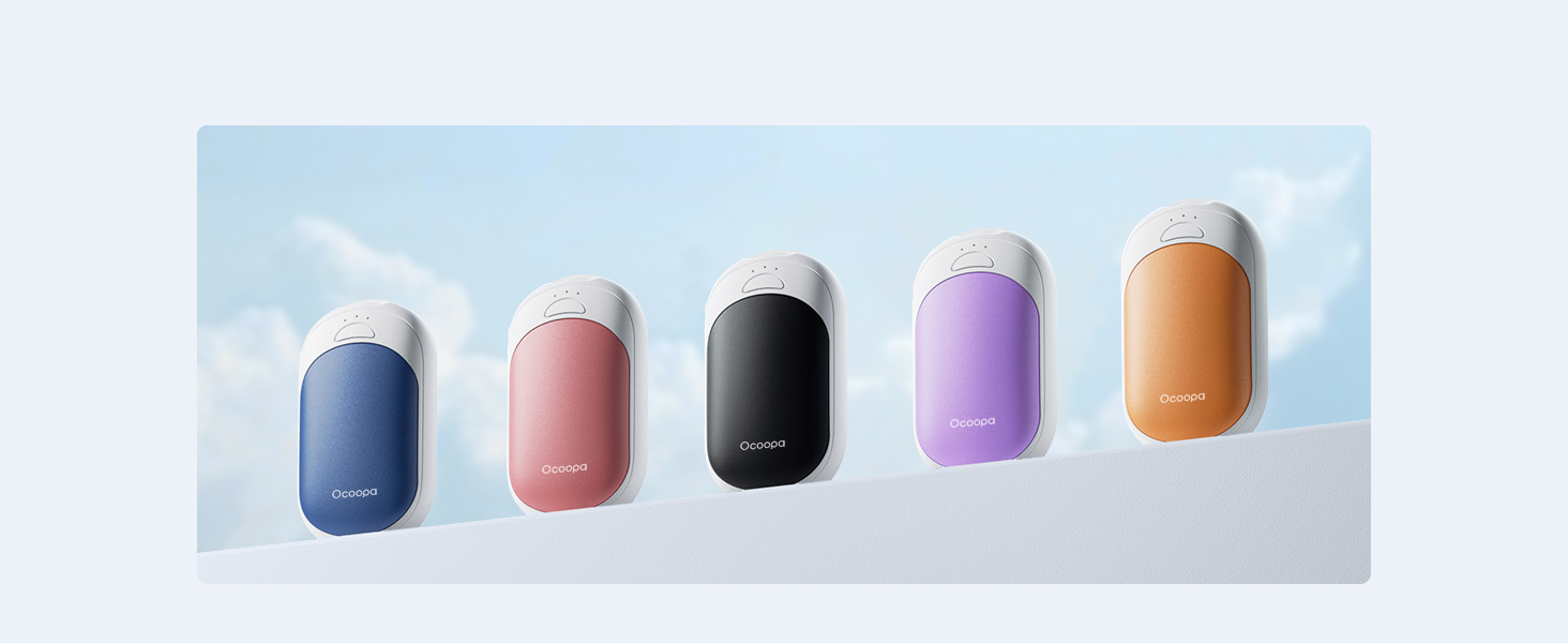 Електричні грілки для рук OCOOPA 2 шт. з магнітною фіксацією, 5000mAh, 3 режими нагріву, компактні, для рукавичок, зими, подарунок