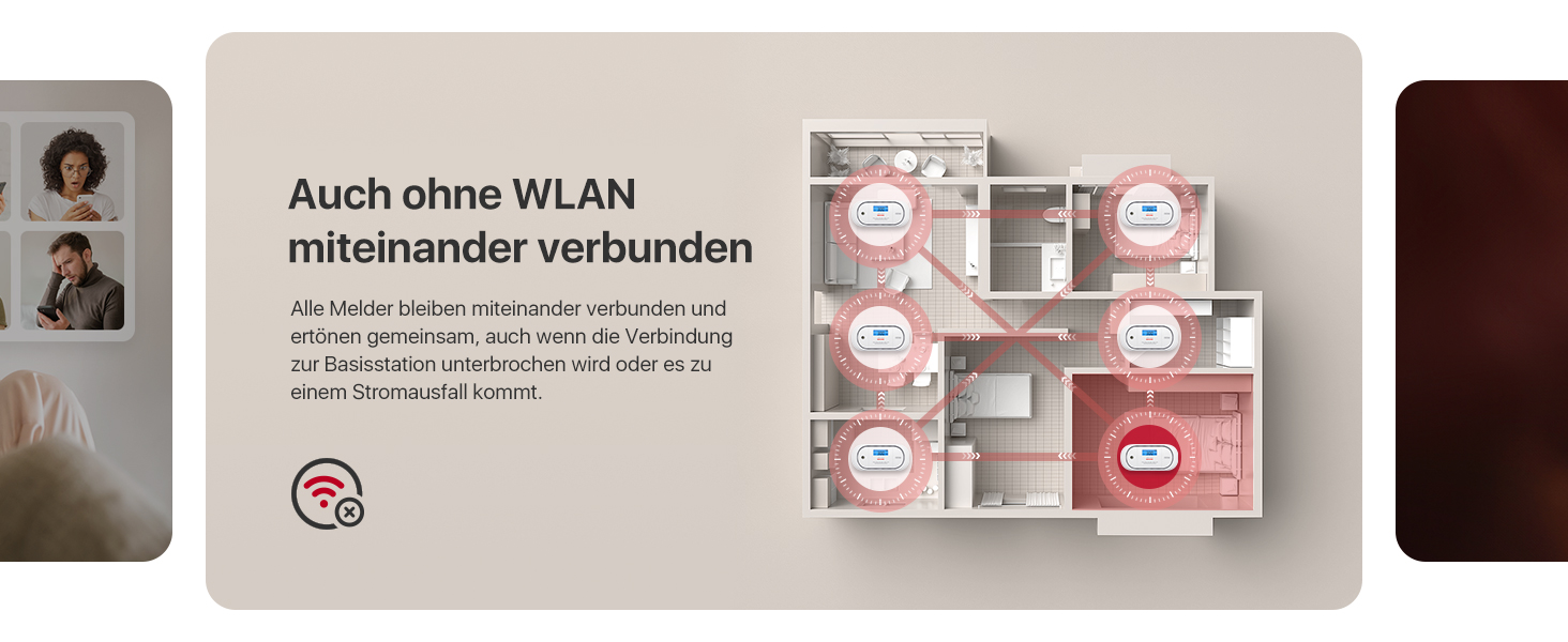 Виявлювач CO X-Sense з LCD-дисплеєм, SBS50, XC01-M (1 шт.) - для дому, з пам'яттю, з базою