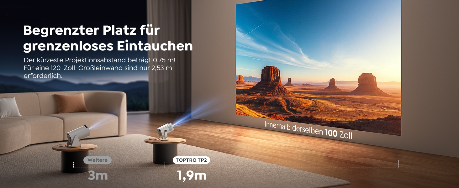 Портативний проєктор Mini Beamer 4K з підтримкою Android 13, WiFi 6, Bluetooth 5.4 та обертанням 270°. Підходить для домашнього кінотеатру, використання на вулиці та підключення до HDMI, Android, iOS, PC, USB. Автоматична корекція трапеції. Білий колір.