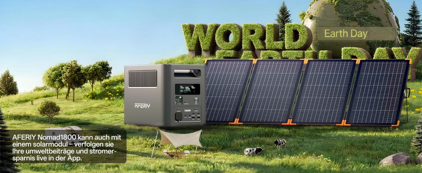 Портативна зарядна станція AFERIY 1800W 1024Wh LiFePO4, сонячний генератор з швидкою зарядкою 1 год, ДБЖ <10мс, 9 виходів, чиста синусоїда 230V, керування через додаток, для кемпінгу та дому