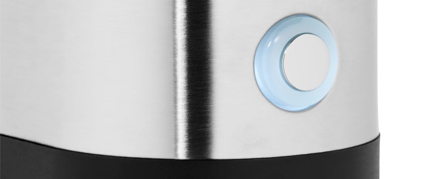 Електричний яйцеварка WMF Stelio з нержавіючої сталі, для 1-7 яєць, 380 Вт, регулювання ступеня готовності, функція підтримання тепла, мірний стаканчик з підставкою для яєць