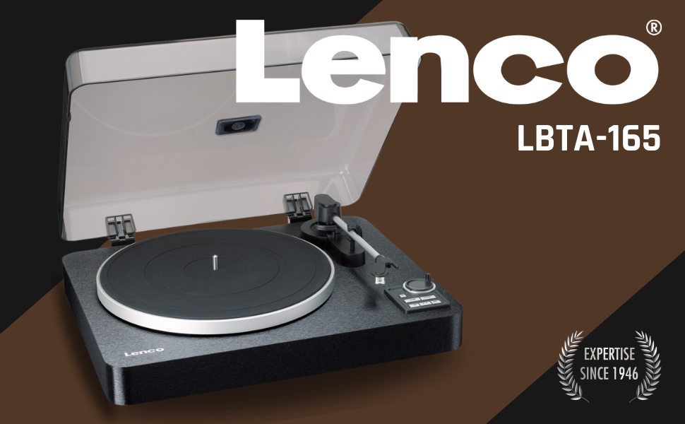 Програвач вінілових платівок Lenco LBT-188 з Bluetooth, автоматичний, 33/45 об/хв, антискейтинг, оцифрування вінілових платівок у MP3, темно-коричневий