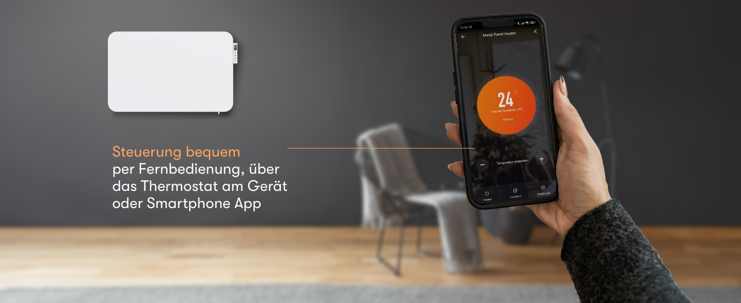 Інфрачервовий обігрівач BR Bringer 450W з Wi-Fi, термостатом та пультом, для дому та офісу (білий)