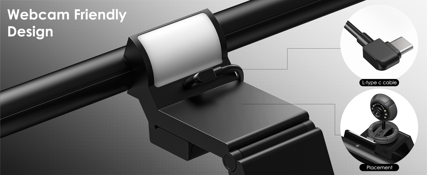 Quntis Лампа для монітора з підсвічуванням 42,5 см, RGB, з пультом дистанційного керування, регулювання яскравості та колірної температури, для офісу та дому