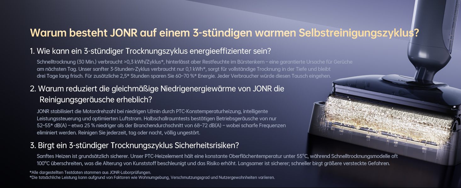 Пилосос миючий JONR 20000 Pa H2 PRO з гарячою водою, резервуар 1.5л, без запаху