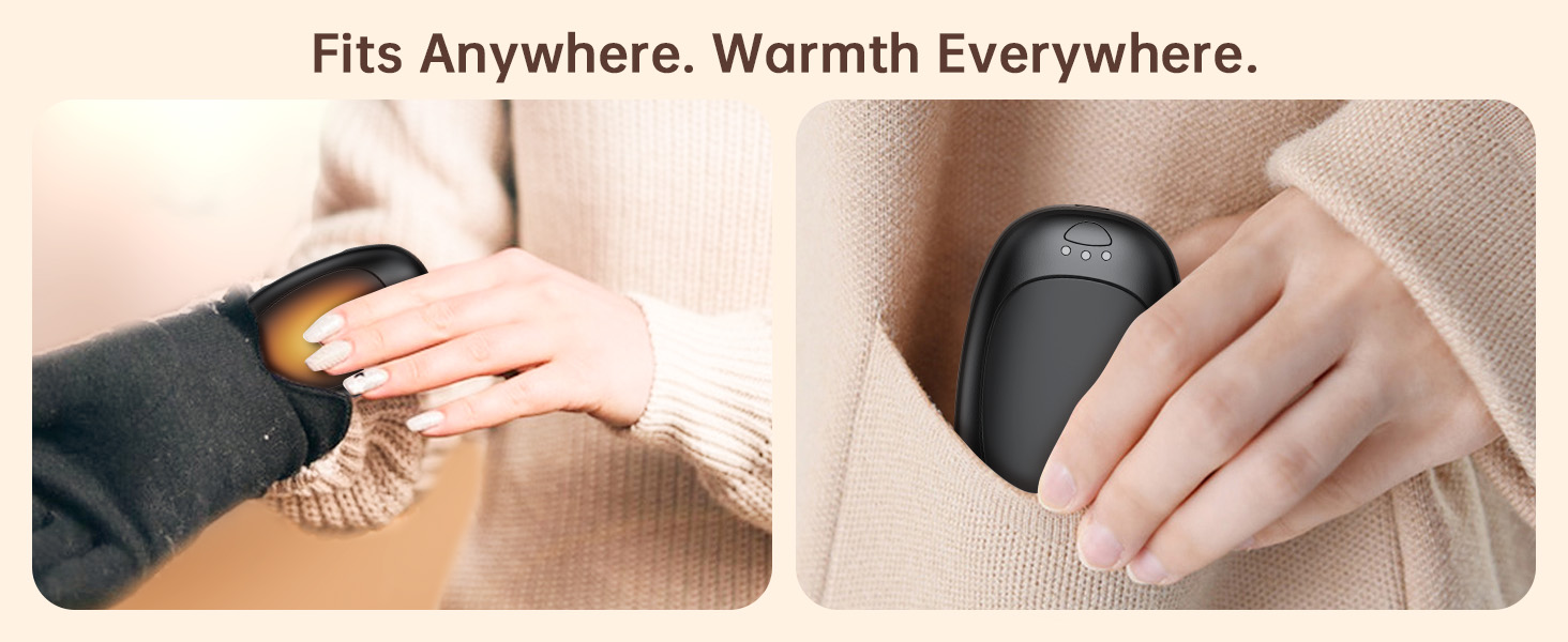 Електричні грілки для рук Jonwall, 2 шт., USB, багаторазові, 3 рівні нагріву, для кемпінгу, полювання, гольфу, чорні